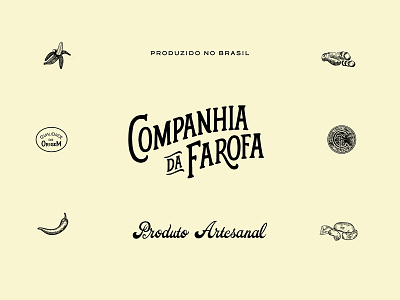 Companhia da Farofa branding design illustration lettering logo typography