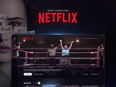 Netflix smart tv series page movie movie design netflix netflix design smart tv ui ui design