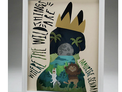 Where The Wild Things Are design illustration papercut typography