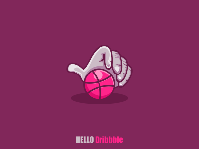 1 dribbble hand hellodribbble jobs logo work