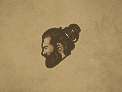Bearded man. Unused Design art beardedman dribbble gus pangeran job logodesigns work