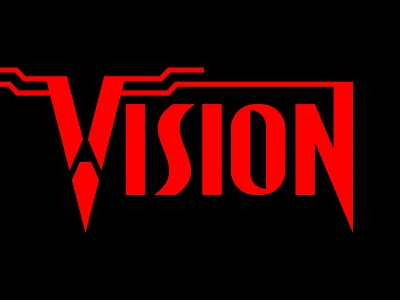 Vision Wordmark avenger avengers comic comicbook hero marvel marvelcomics masthead mcu mind red superhero synthezoid tech techy type typography vision wandavision wordmark