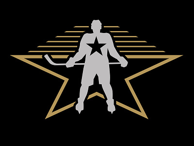 NHL 2017 All-Star Iconography all star black california gold hockey hockey player hockey stick hollywood los angeles player silver star