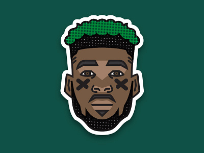 NFL Emoji Series - Jalen Mills caricature champion defense eagles emoji football green icon nfl philadelphia sports superbowl