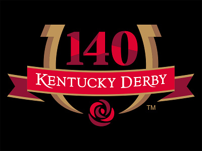 Kentucky Derby 140 Event Mark 140 athletics churchill derby downs horse horseshoe kentucky logo louisville racing rose