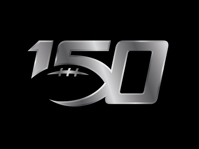 College Football 150 Identity 150 anniversary athletics branding college collegiate football identity logo negative number space