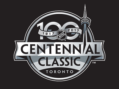 NHL Centennial Classic Event Brand 100 black canada centennial classic cn tower hockey ice nhl outdoor silver toronto