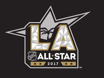 2017 NHL All-Star Event Brand all star black california glitz gold hockey hollywood los angeles nhl palmtree silver star