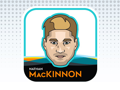 NHL All-Star Emoji Series - Nathan MacKinnon all star athlete avalanche avatar cartoon cartoon character colorado emoji face hair hair cut hockey illustration mackinnon nhl player