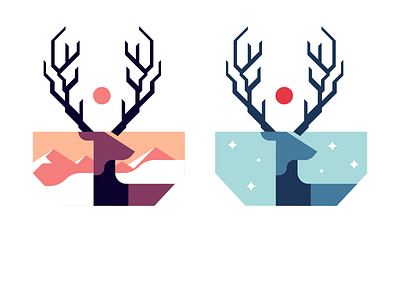 More Deer animal deer design flat illustration logo minimalist warm winter