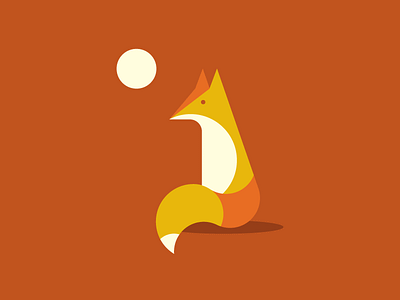 Fox animal design flat fox illustration minimalist nature