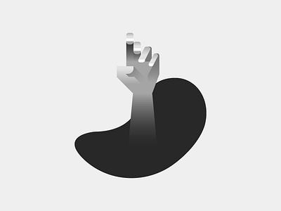 Hands reaching out. dark design flat hands illustration minimalist void
