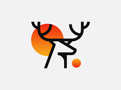 Deer animal deer design icon illustration logo minimalist wildlife