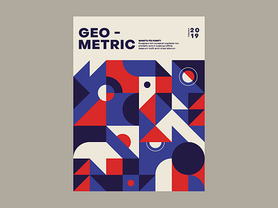 Geometric design geometric illustration poster shapes typography