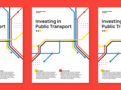 Investing in Public Transport branding design poster public transport typography