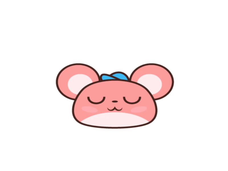 Momo Blush 2danimation aftereffects animate animatedgif animation cartoon cute momo mouse sticker
