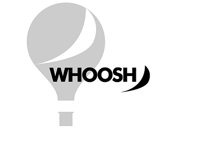Whoosh balloon daily logo hot air balloon logo logo design