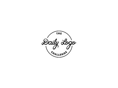 The Daily Logo Challenge badge brushscript dailylogochallenge handlettering lettering logo modern monogram vintage