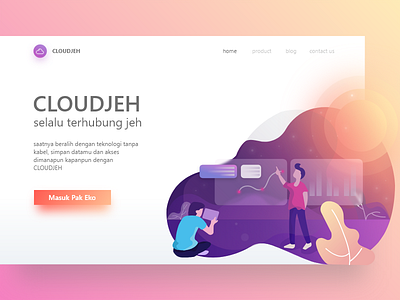 page exploration branding classic cloud design flat flatdesign gradient illustration landing page landingpage pink simple simplebits tecnology tree ui ux vector web webdesign