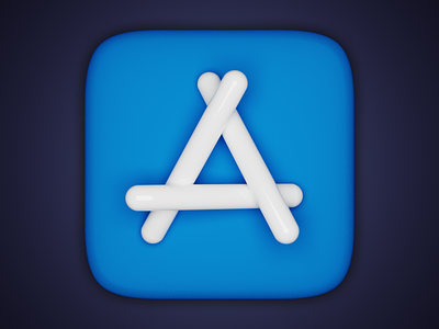App Store icon 3d 3d icon appstore big sur blender blender3d icon macos realism realistic skeumorphism