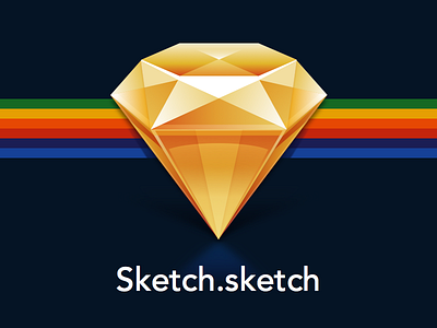 Sketch icon diamond facet gem icon mac sketch source yellow