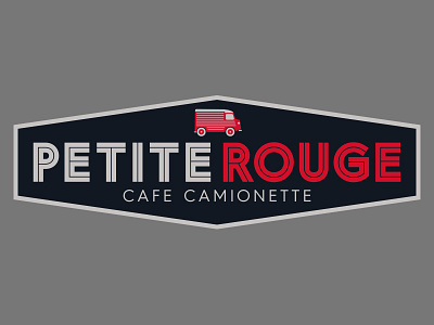 Petite Rouge Coffee Truck Option 1 coffee food truck illustration logo new orleans typography