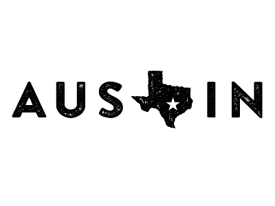 Austin Logo austin city illustration logo map texas typography