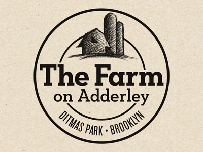 The Farm On Adderley Logo brooklyn charcoal farm to table food logo restaurant