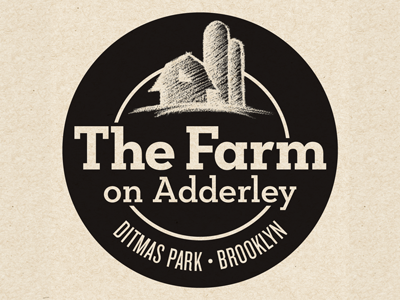 The Farm On Adderley Logo (inverse version) brooklyn charcoal farm to table logo restaurant