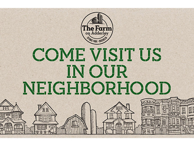 Neighborhood brooklyn design food illustration logo postcard restaurant typography