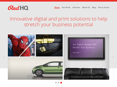 RedHQ Launch agency chalk chalkboard design agency imac mac monitor red redesign schools square web design