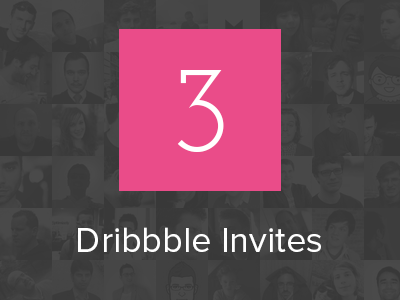 3 Dribbble Invites Up For Grabs avatars dribbble faces flat icon invitation invitations invite invites