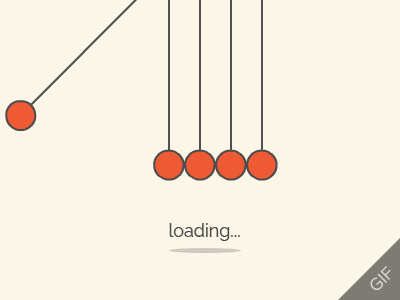 Loading Screen (Animation) animated animation ball flat loading newtons cradle simple