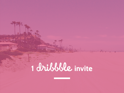 1 Dribbble Invite Up For Grabs beach contest dribbble invitation invite popular