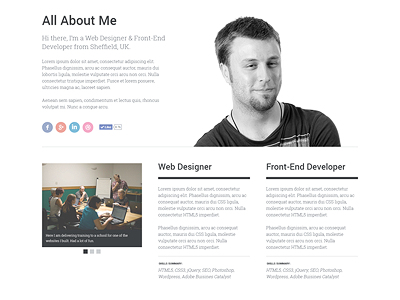 Portfolio - About Page clean designer developer flat portfolio simple web website