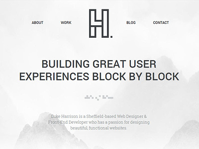 Portfolio Launch block flat landing minimalist portfolio simple ui ux web design