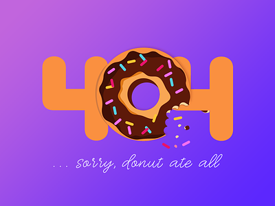 Design page 404 Donut branding design graphic web