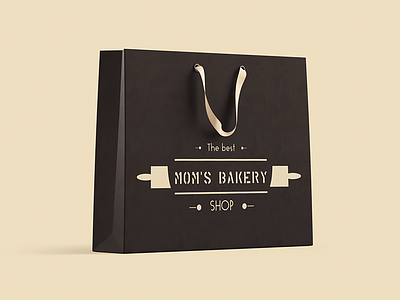 Mom's Bakery bag branding business design graphic logo