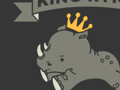 King Ryno apparel illustration king nb rhino t shirt