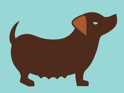 wiener dog design dog illustration nb nblauw simple