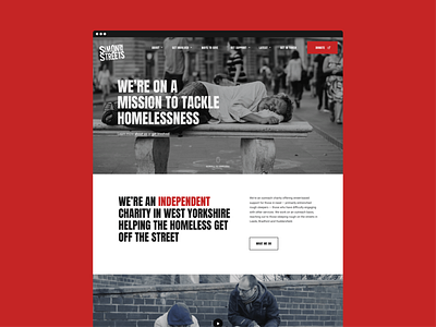 Simon on the Streets Website charity design homepage ui ui design ux uxui web design website