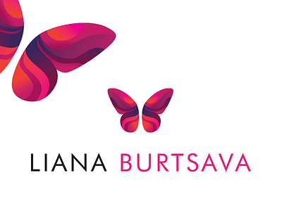 Personal Brand Logo butterlfy feminine logo pink purple trendy