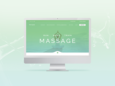 Massage Homepage Design balance blue massage pastel relax therapy