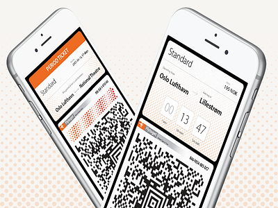 Flytoget Ticket Design app ios mobile pass process public transport ticket ui user interface