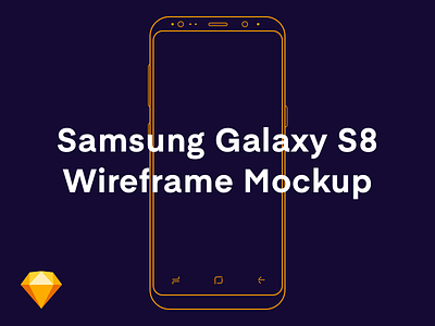 Free Samsung Galaxy S8 Wireframe Sketch Mockup device flow free mockup mockup outline process s8 samsung user experience ux vector wireframes