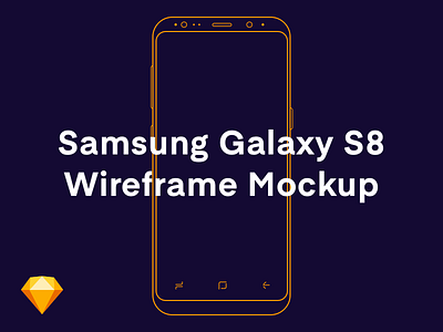 Free Samsung Galaxy S8 Wireframe Sketch Mockup