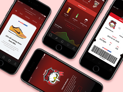 Malmö Redhawks Concept Views card hockey ios login offers presentation sport standing statistics ticket ui user interface