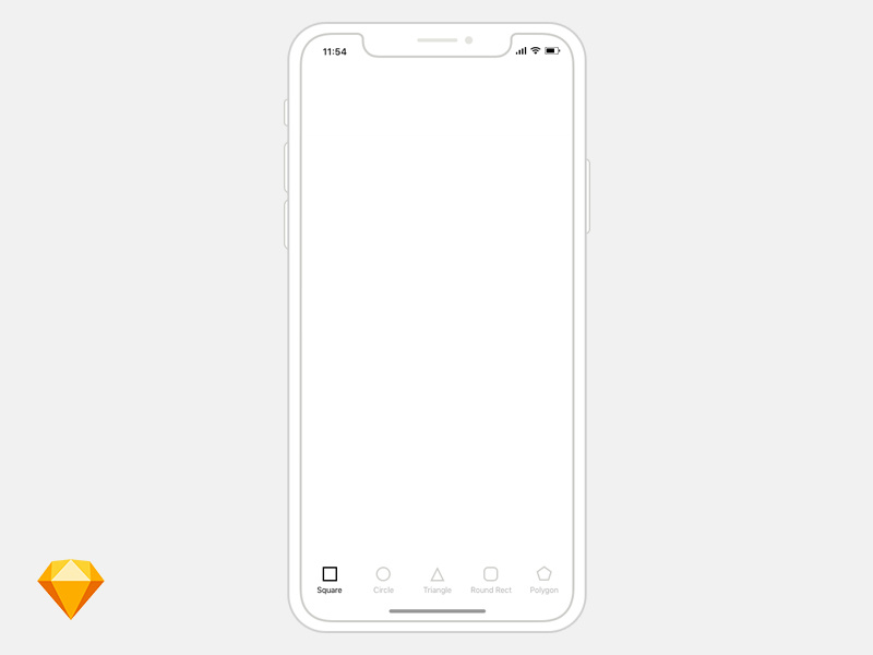 Download Free Iphone X Wireframe Template By Fedza Miralem On Dribbble PSD Mockup Templates