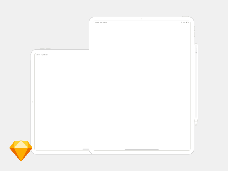 Download iPad Pro 12.9" Free Wireframe Sketch Mockup by Fedza ...