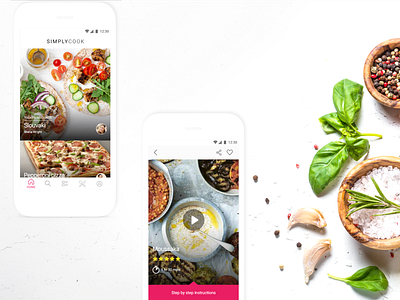 Recipe App concept app concept ui deisgn visual design